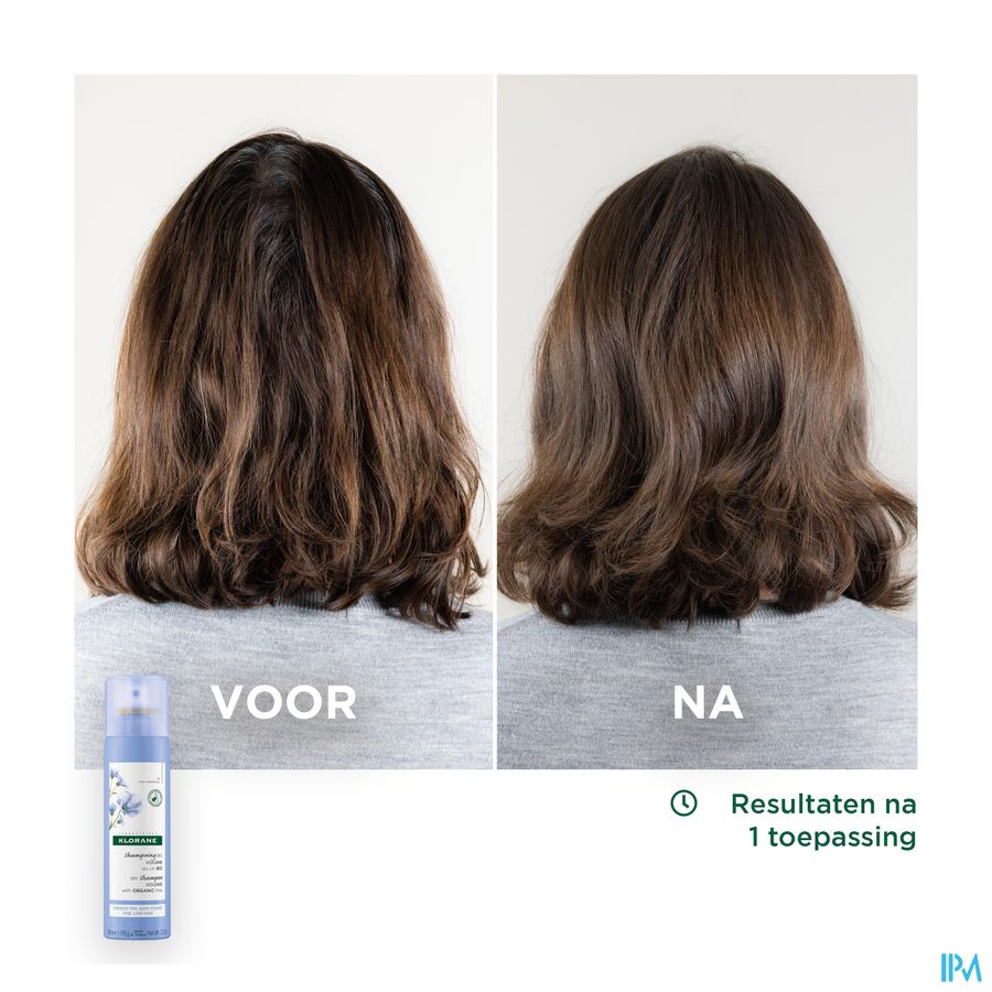Klorane - Shampoing sec Volume au Lin BIO - Cheveux fins, sans volume