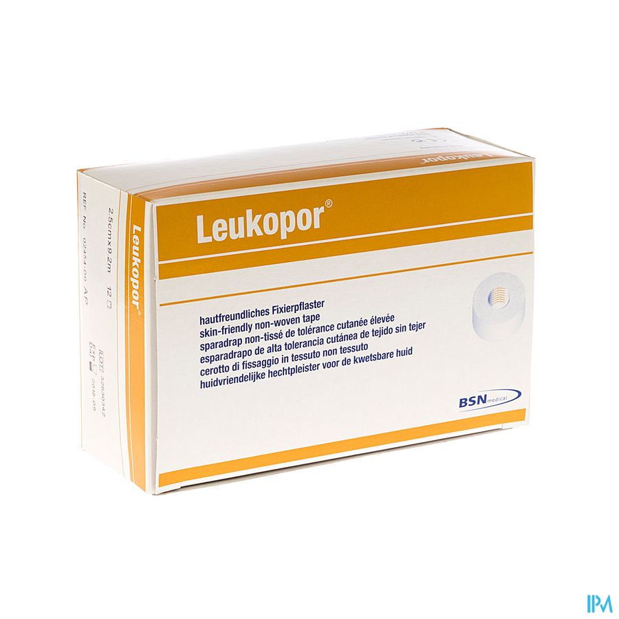 Leukopor A/allergie Rouleau 2,50cmx9,2m 12 245400