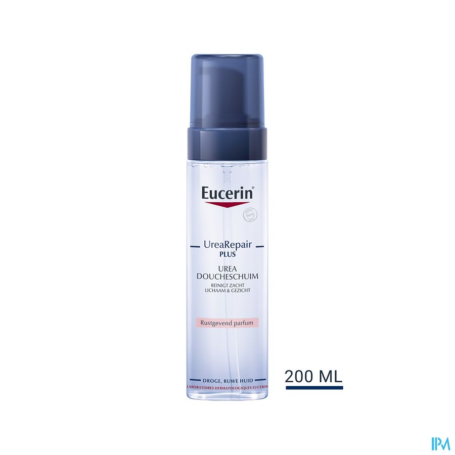 UreaRepair Plus 5% Mousse Lavante à l'Urée Parfum Apaisant Peau Sèche et Rugueuse avec pompe Visage et Corps 200ml