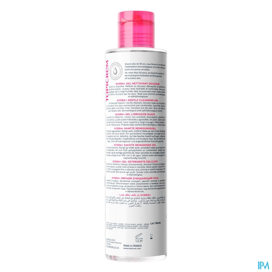 Topicrem Hydra+ Gel Nett Corps-cheveux Fl 200ml