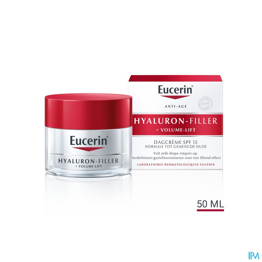 Hyaluron-Filler + Volume-Lift Soin de Jour SPF 15 Peau Normale à Mixte Anti-Rides & Anti-Âge Pot 50ml