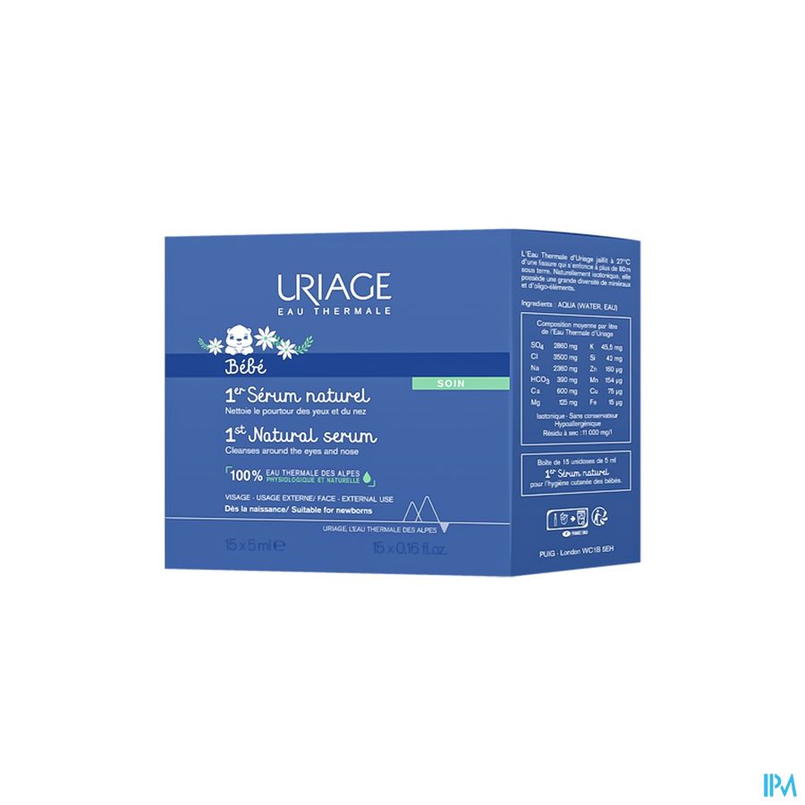 Uriage Bb 1er Serum Naturel 15x5ml