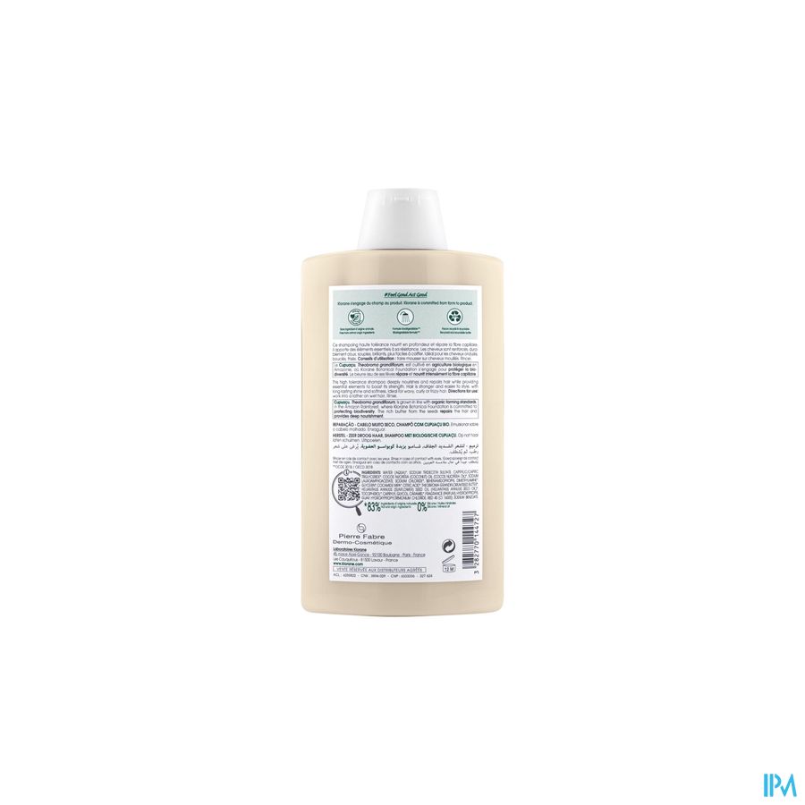 Klorane - Shampoing Réparation au Cupuaçu BIO - Cheveux très secs
