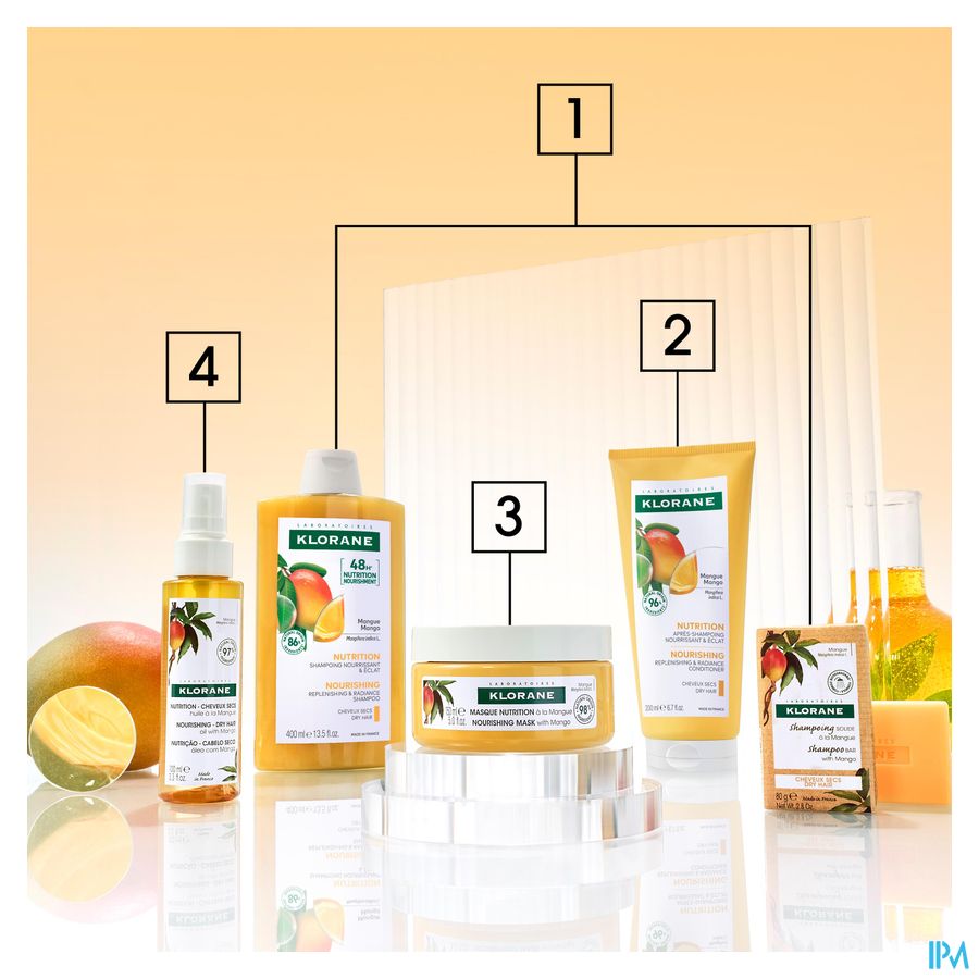 Klorane - Masque nutrition à la Mangue - Cheveux secs
