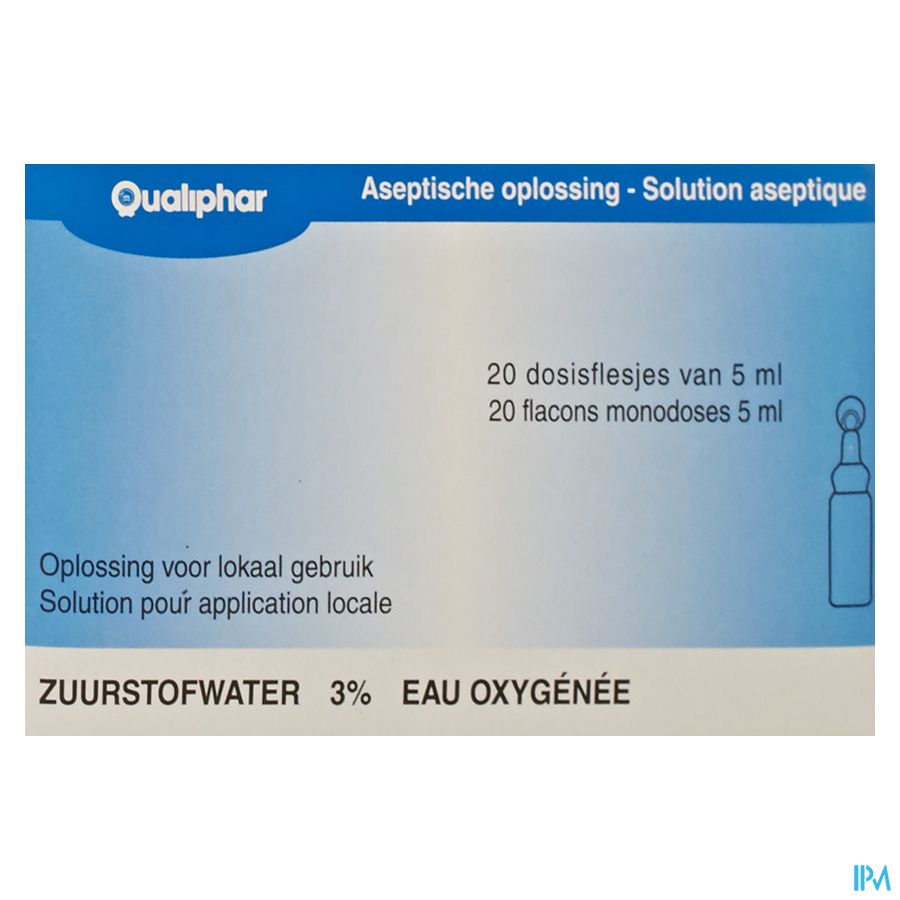 Eau Oxygenee Stabilisee 3% Unit Dose 20x5ml