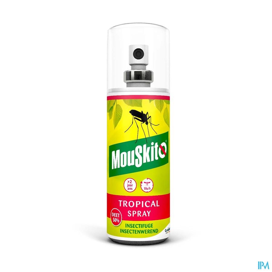 Mouskito Tropical Spray 100 ml - Anti-Moustiques, Mouches, Tiques - Zones Tropicales - DEET 50%