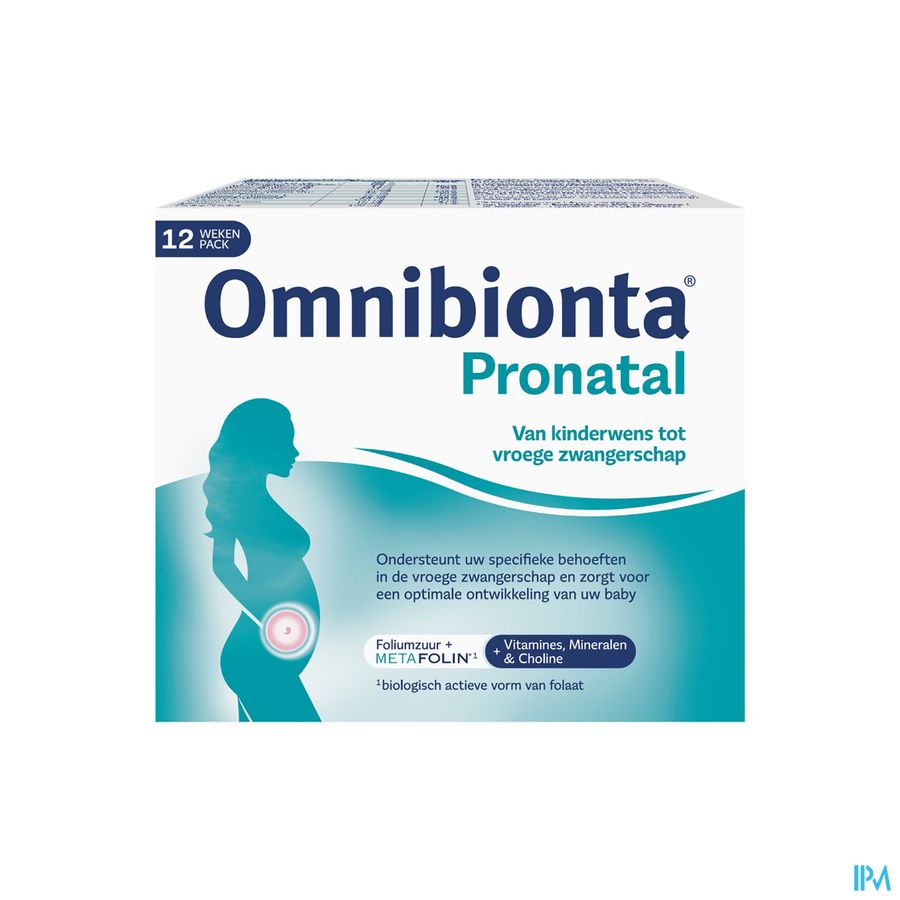 Omnibionta Pronatal: Désir et début de grossesse - Boîte 12 semaines (84 comprimés)