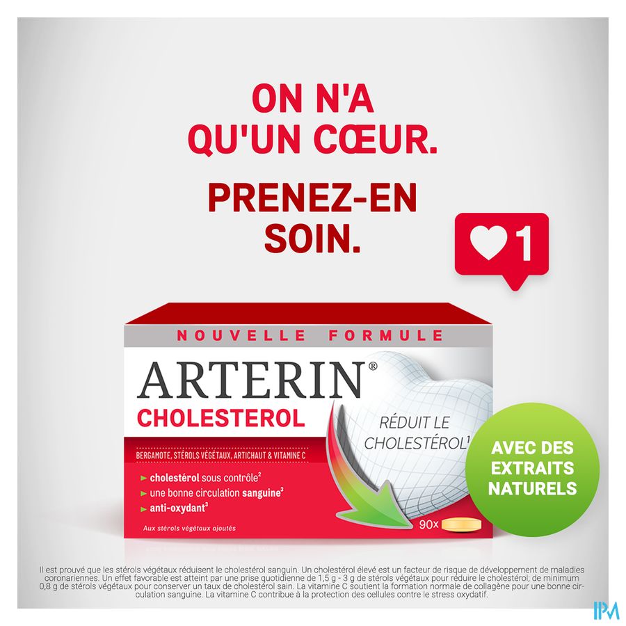 Arterin® Cholestérol 45 Cmp Sans Levure Rouge De Riz/Statines & Bonne Tolérance