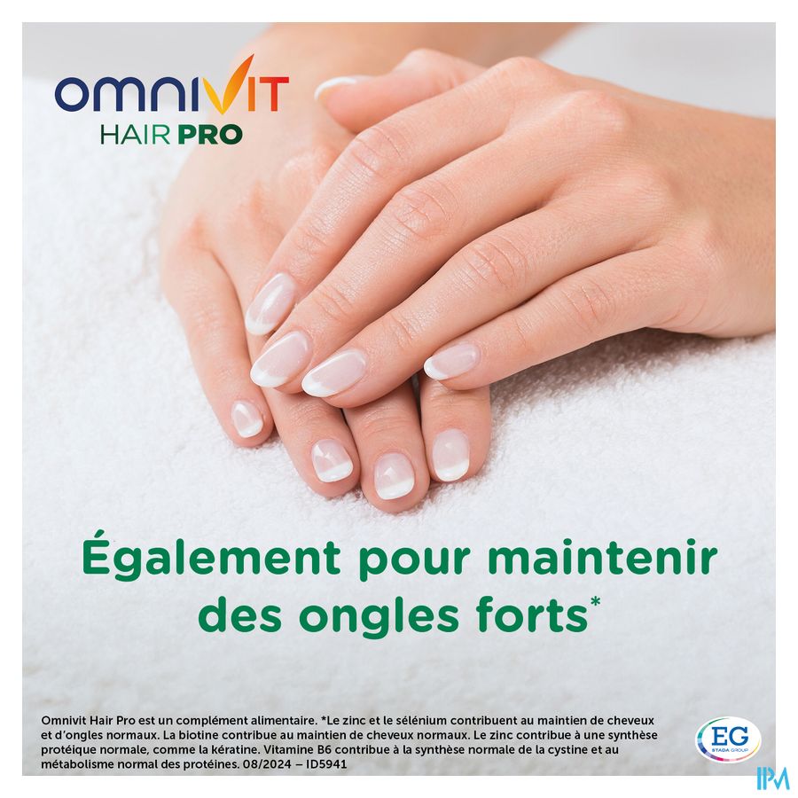 Omnivit Hair Pro 180cp PROMO 1 mois gratuit  - Vitamine Anti-chute Cheveux