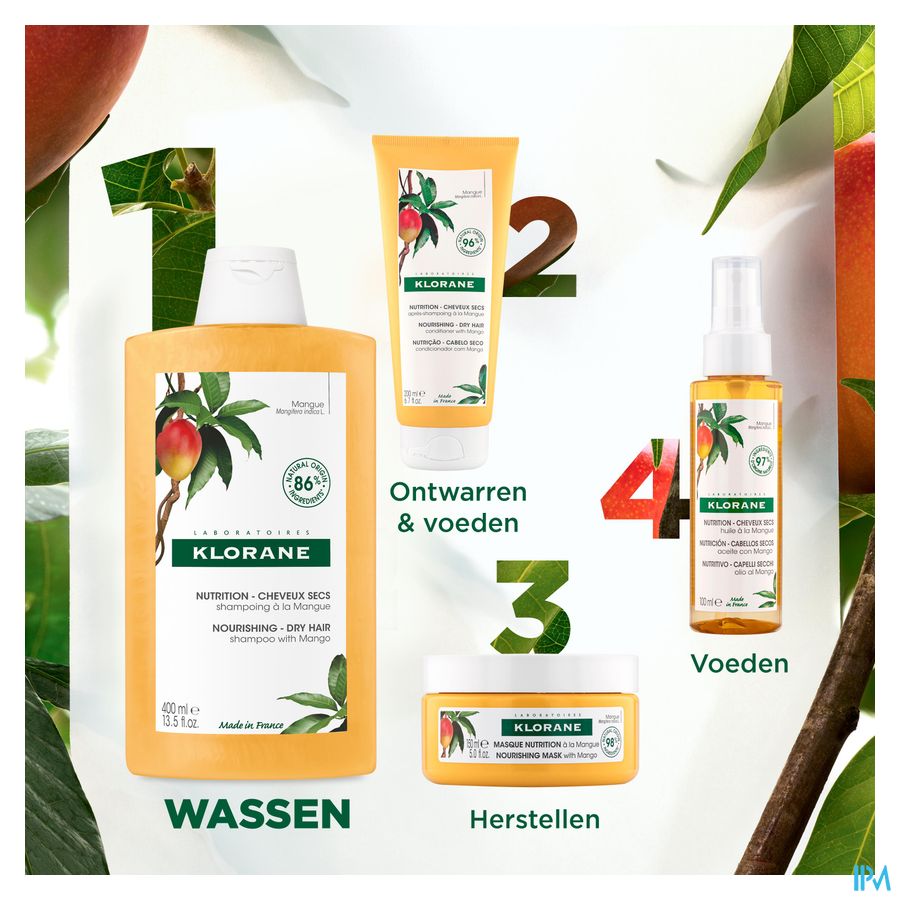 Klorane - Shampoing Nutrition à la Mangue - Cheveux secs