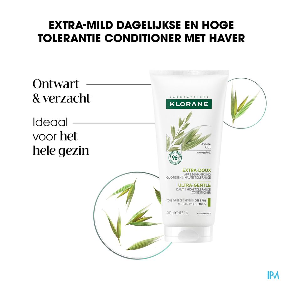 Klorane - Après-shampoing Extra-doux à l'Avoine - Tous types de cheveux