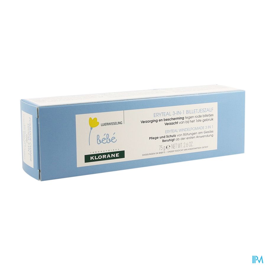 Klorane - Pommade change Eryteal 3 en 1 au Calendula apaisant - Bébé - Change - Siège
