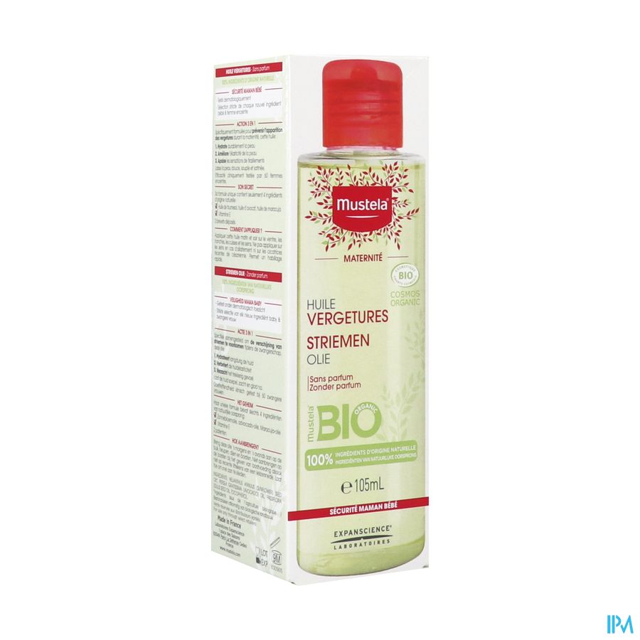 Mustela maternité huile vergetures 105 ml