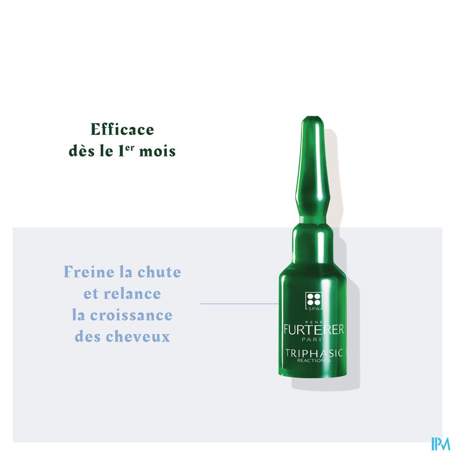 René Furterer - TRIPHASIC REACTIONAL Traitement antichute réactionnelle - Solution chute de cheveux  soin expert stimulant la croissance capillaire