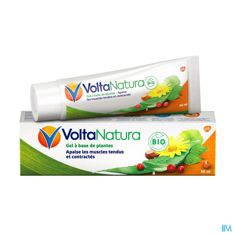 VoltaNatura Gel, à base de plantes BIO (Aloe Vera & Arnica), apaise les tensions musculaires, 50 ml