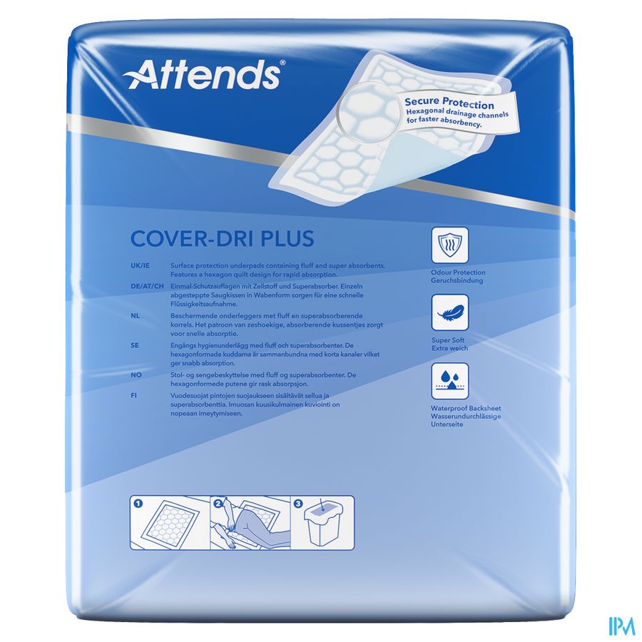 Attends Cover Dri Plus Alese Nf 80x 90cm 1x30