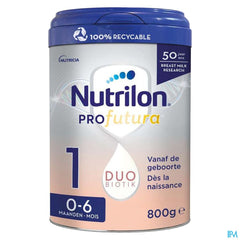 Nutrilon Profutura 1 | Composition unique DUOBIOTIK | Lait Nourrissons Bébé 0 à 6 mois  | Lait en Poudre pour Biberon | Boîte 800g