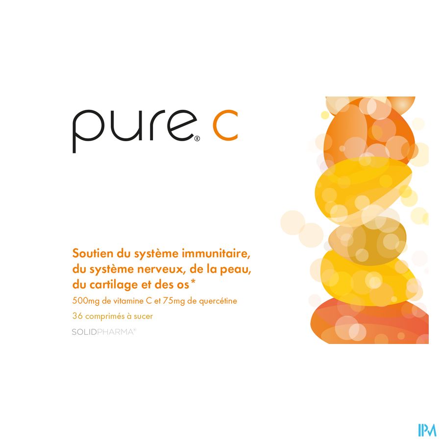 Pure C 36 comprimés à sucer vitamine C avec quercétine