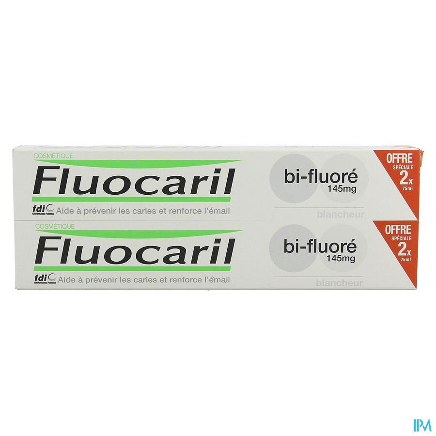Fluocaril Dentifrice Bi-fluore 145 Blanche 2x75ml