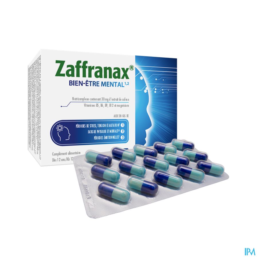 Zaffranax® Bien-être Mental 90 Gélules - Stress (4), Fatigue (3), Émotionnel (1)