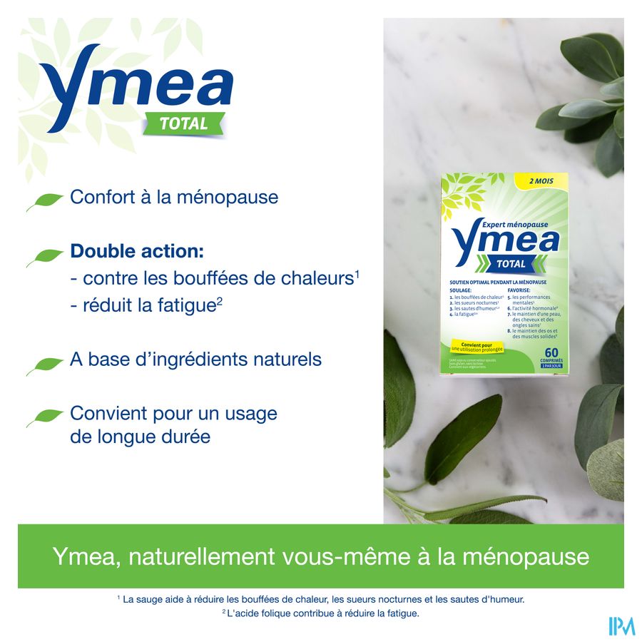 Ymea® Total 60 P. - Ménopause - Contre Bouffées De Chaleur & Fatigue