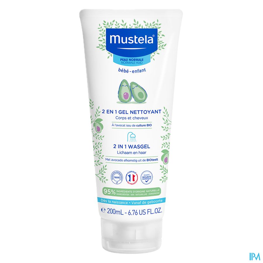 Mustela gel nettoyant 2 en 1 - Peau normale 200 ml