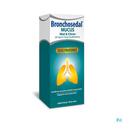 Bronchosedal® Mucus Miel & Citron, contre la toux productive, détache les mucosités et dégage les voies respiratoires, 300 ml