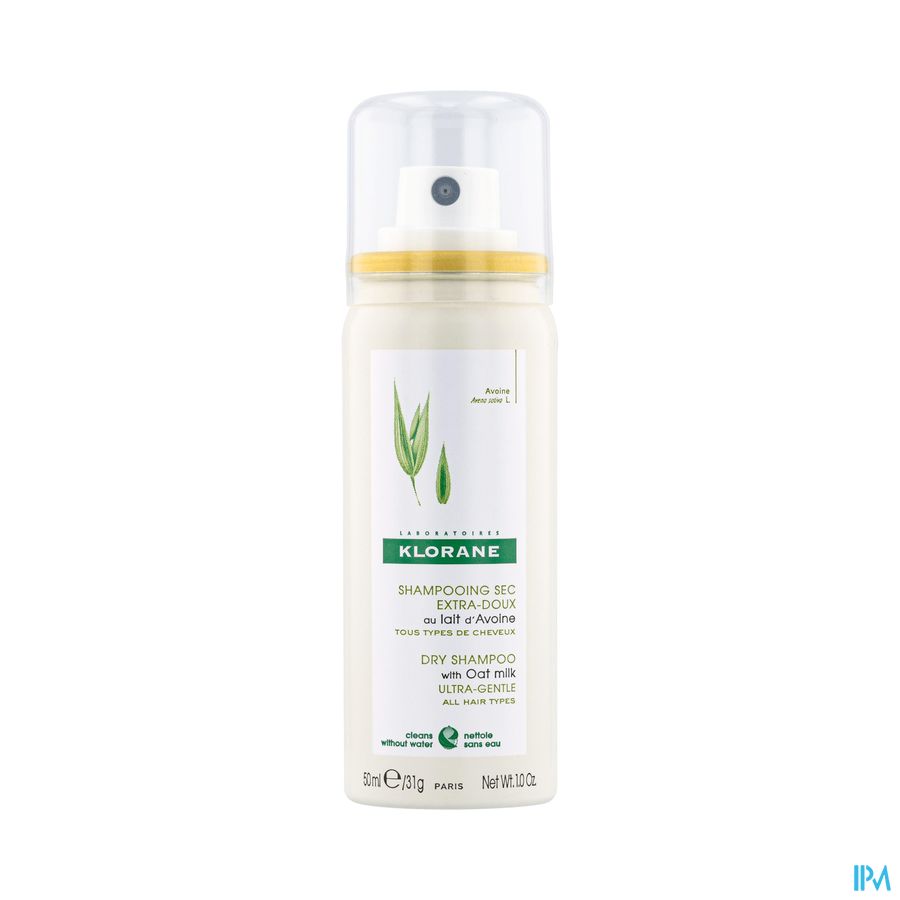 Klorane - Shampoing sec extra-doux au lait d’Avoine - L’original - Tous types de cheveux