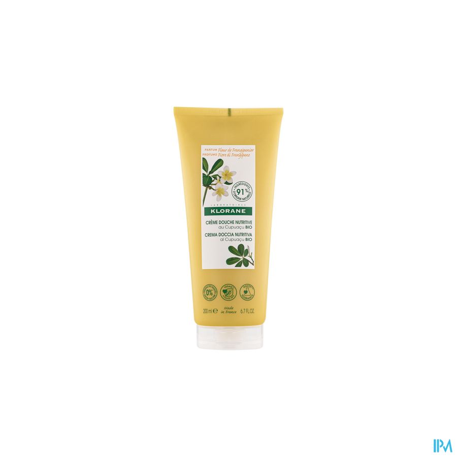 Klorane - Crème douche au Cupuaçu BIO - Fleur de Frangipanier - Peau sèche