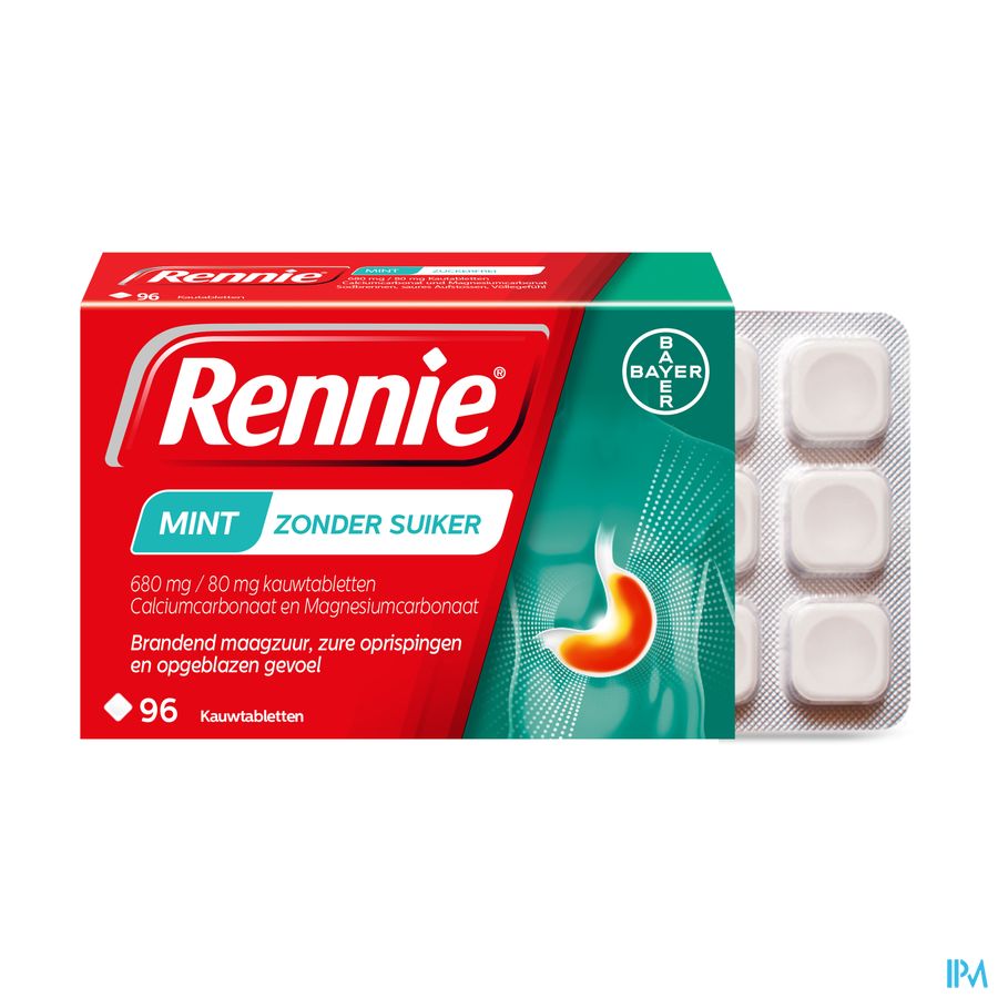 Rennie Mint S/sucre Comp A Croquer 96