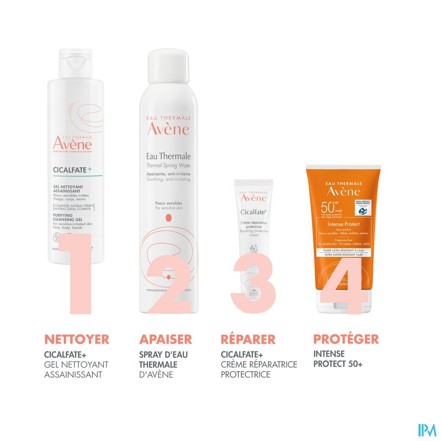 Eau Thermale Avène CICALFATE+ Gel Nettoyant Assainissant Peaux sensibles irritées - Visage, corps, mains