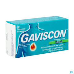 Gaviscon Menthe Comp A Croquer 48x250 mg