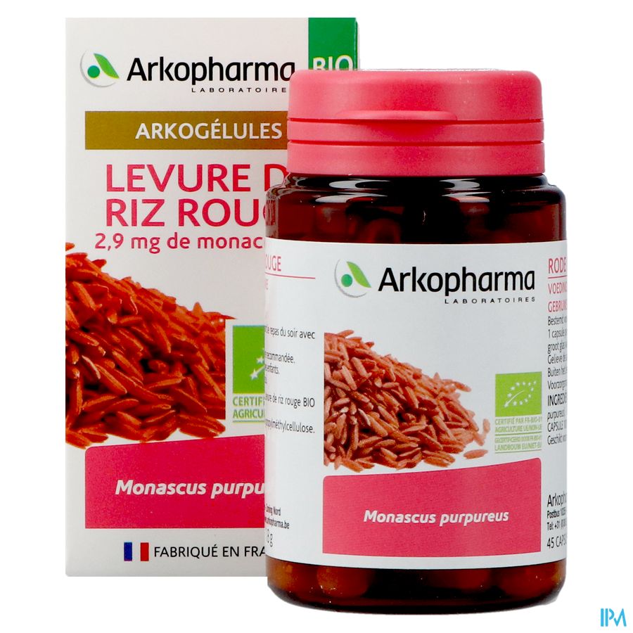 Arkogelules Levure Riz Rouge Bio Caps 45 Nf