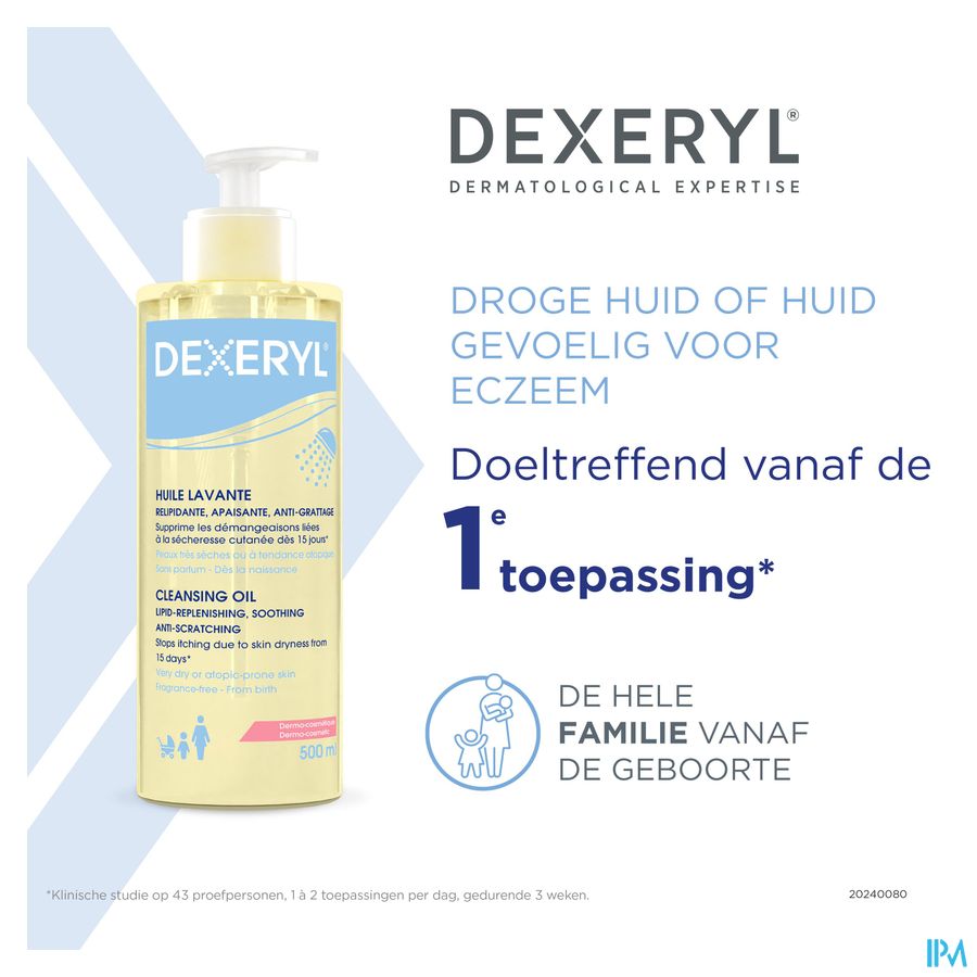 DEXERYL HUILE LAVANTE 500ML Hygiène peau sèche et à tendance atopique