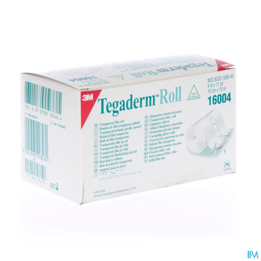 Tegaderm Roll 3m Film Transp. 10cmx10m 1 16004
