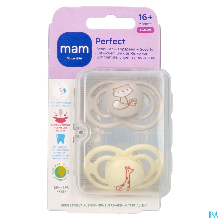 Mam Perfect Sucette Silicone Pure 16m+ Uni 2