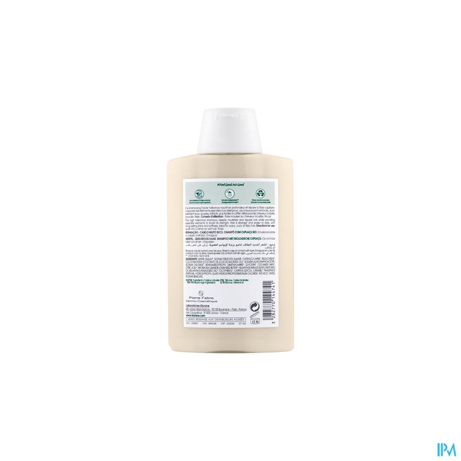 Klorane - Shampoing Réparation au Cupuaçu BIO - Cheveux très secs