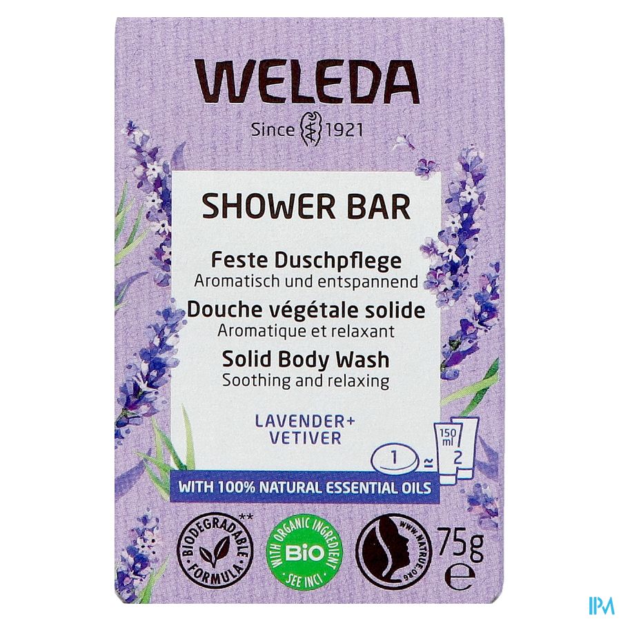 Weleda Shower Bar Lavande + Vetiver 75g