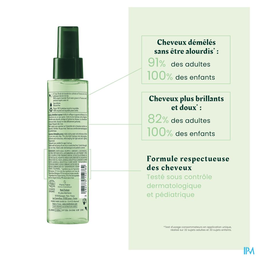 René Furterer Spray démêlant express - Spray démêlant cheveux bio - NATURIA