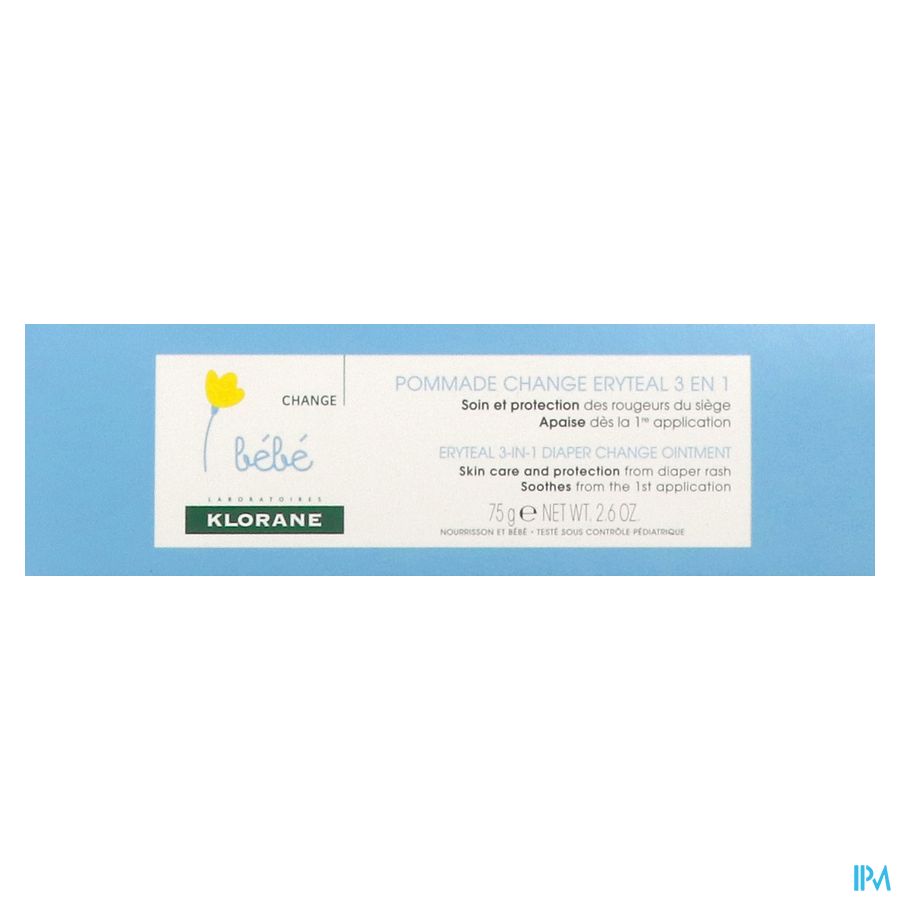 Klorane - Pommade change Eryteal 3 en 1 au Calendula apaisant - Bébé - Change - Siège