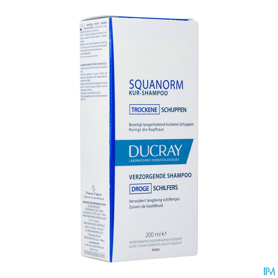 Ducray SQUANORM Shampooing Traitant Pellicules Sèches - Assainit le cuir chevelu