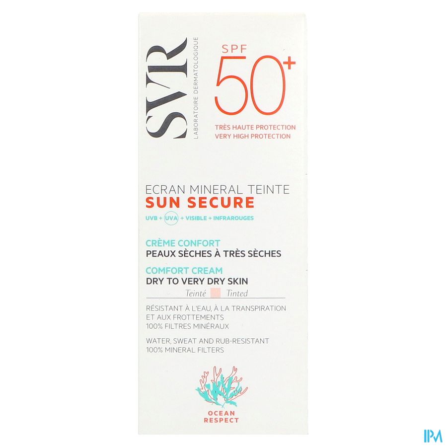 Svr Sun Secure Mineral Tein.peau Seche Spf50+ 60ml