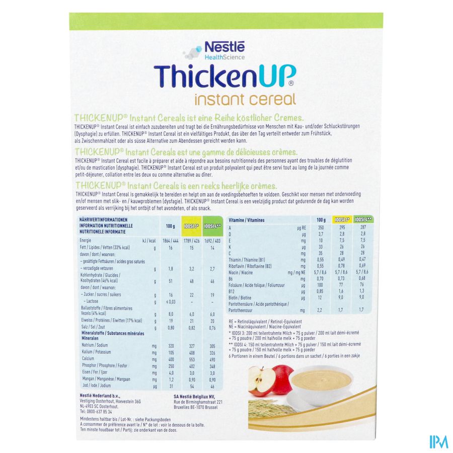 Thickenup Instant Cereal Pomme Noisette Pdr 450g