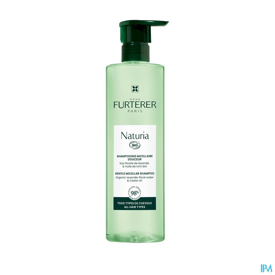 René Furterer  - NATURIA Shampooing micellaire douceur - Shampoing ultra doux sans sulfates pour tous types de cheveux