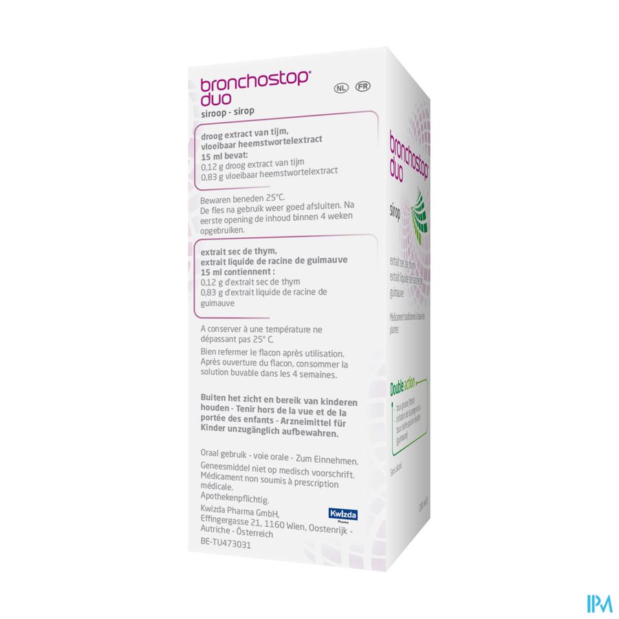Bronchostop® Duo Sirop 200 ml -Toux Grasse Et Toux Sèche En Cas De Rhume