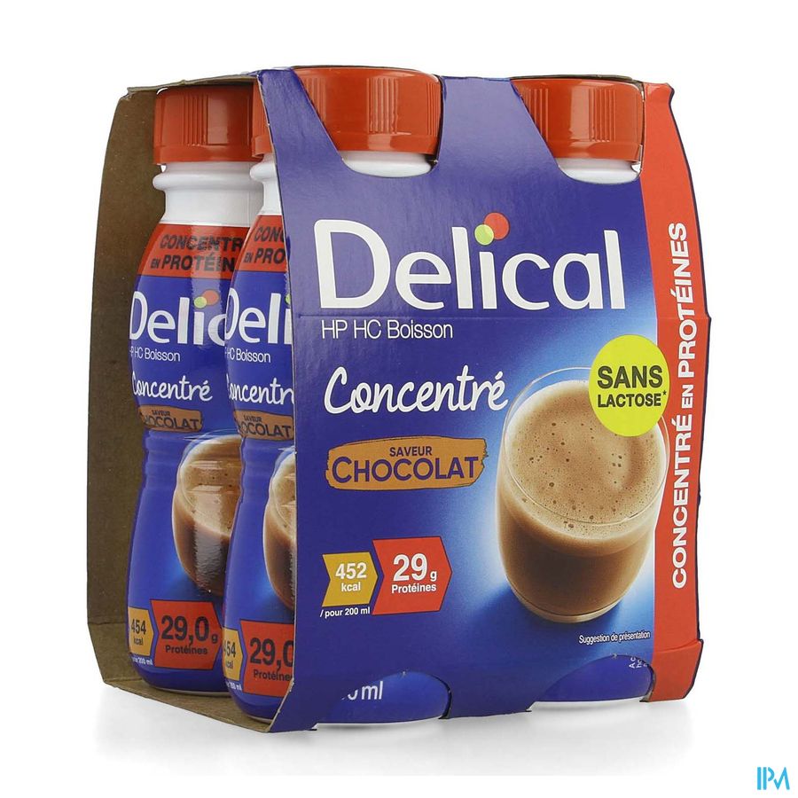 Delical Concentre Chocolat 4x200ml