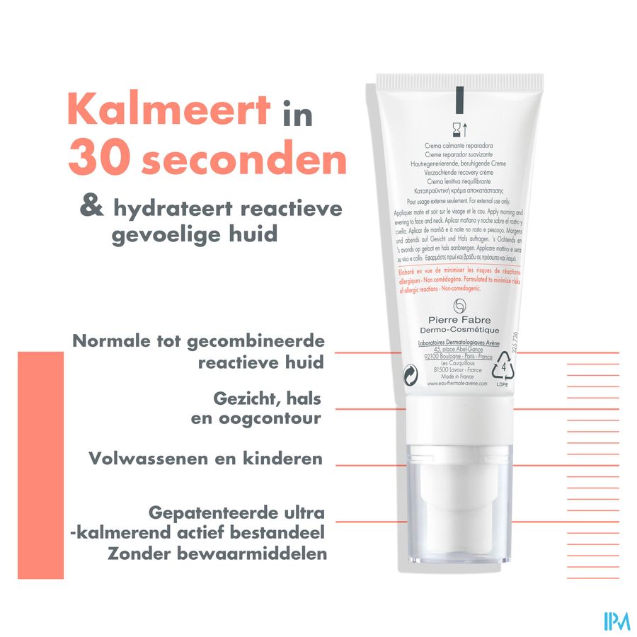 Eau Thermale Avène - Tolérance CONTROL Crème apaisante restauratrice Cosmétique Stérile®