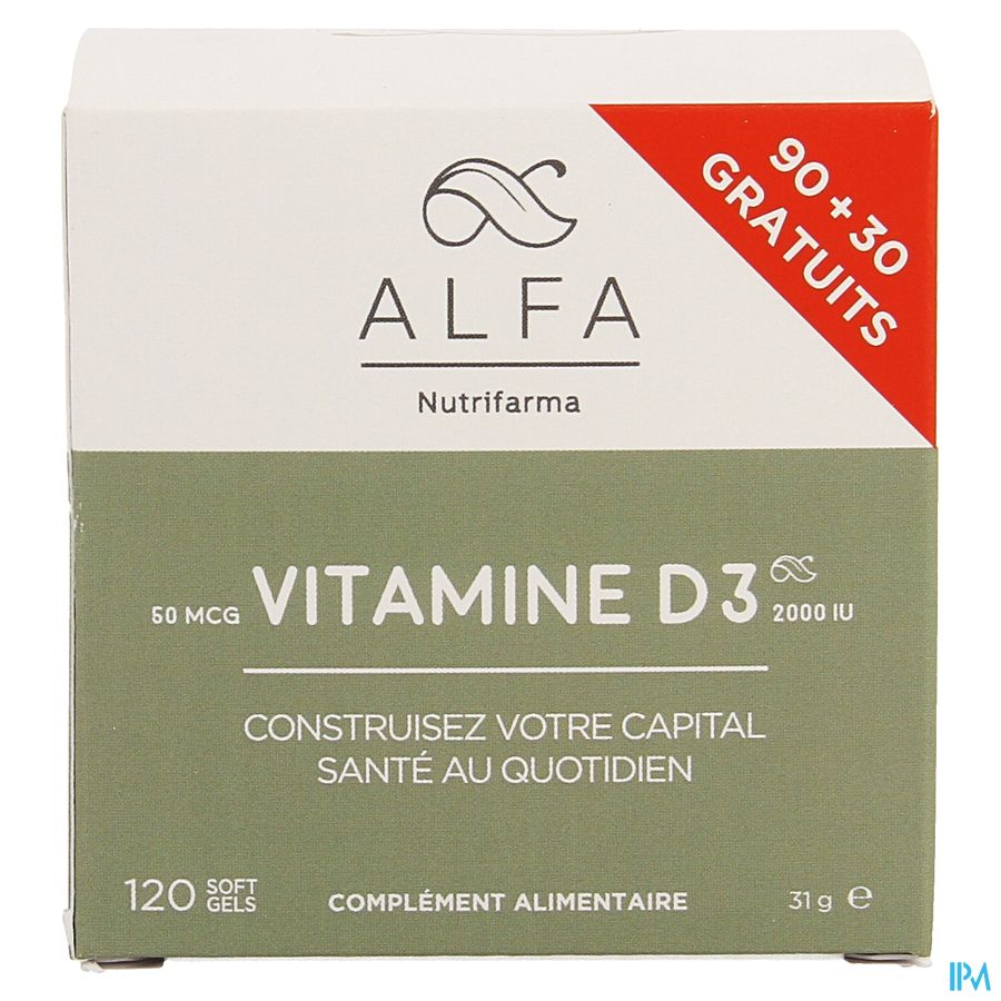 Alfa Vitamine D3 50mcg Softgel 120