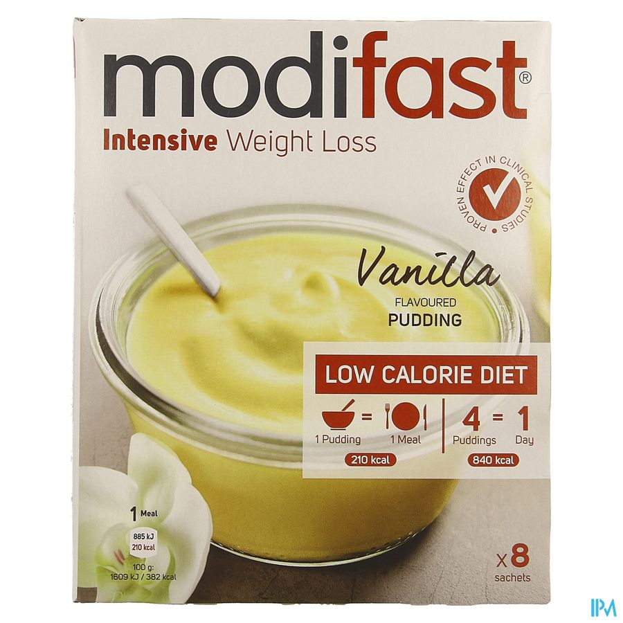 Modifast Intensive Vanilla Flavoured Pudding 8x55g