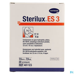 Sterilux Es3 Cp Ster 8pl 7,5x7,5cm 20 2050171